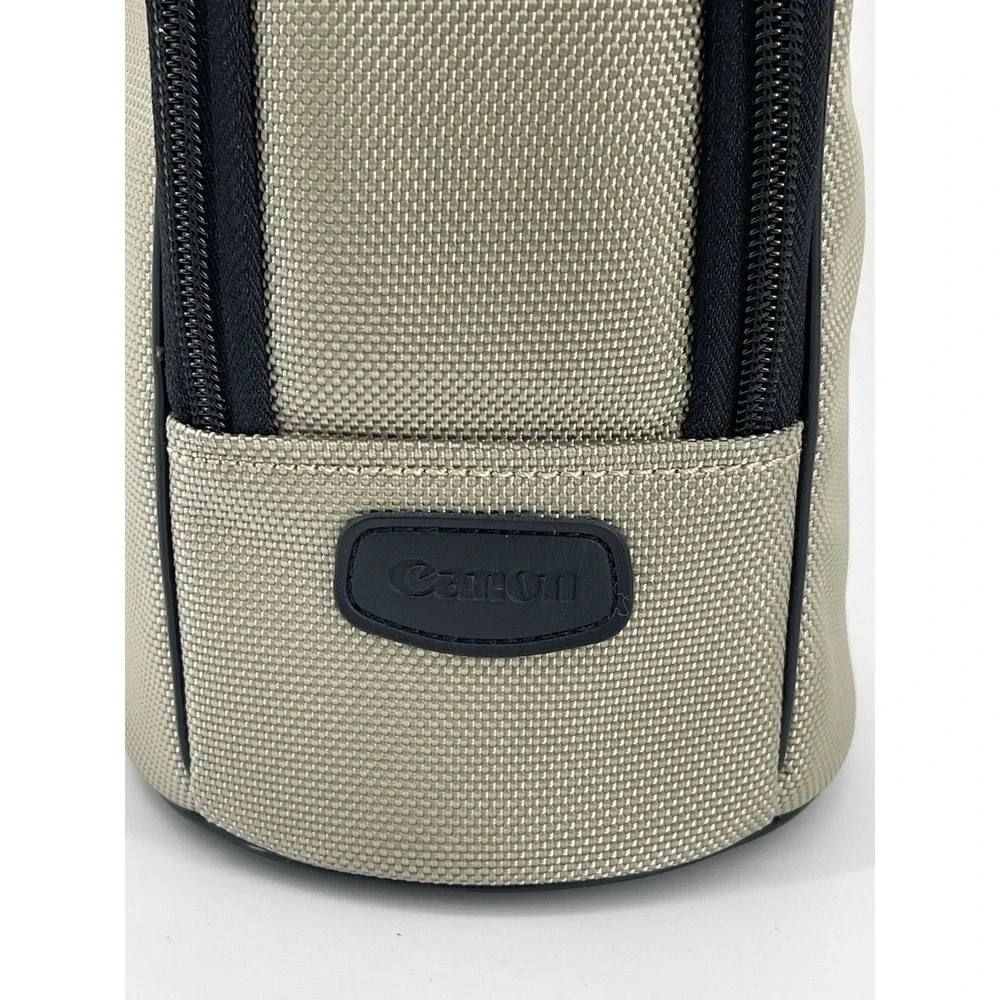 Canon Lens Case Bag LZ1324 Padded Beige Black‎ Zip Camera Carry Case